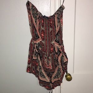 strapless romper